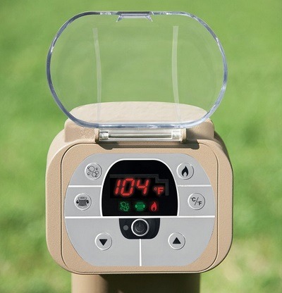 Intex 77-Inches PureSpa portable bubble massage hot tub buttons.